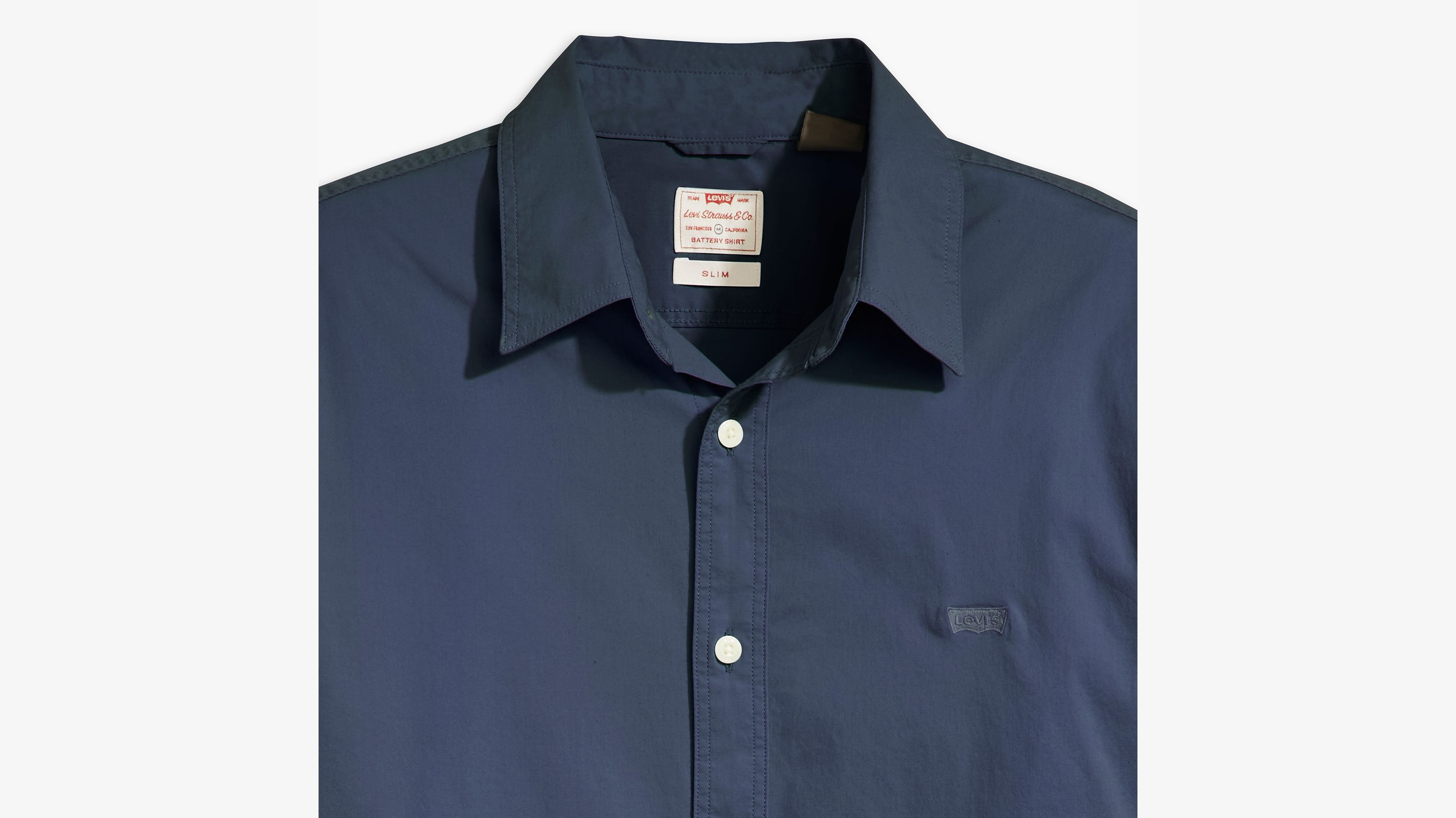 Chemise Battery slim Housemark - Naval Academy - Bleu