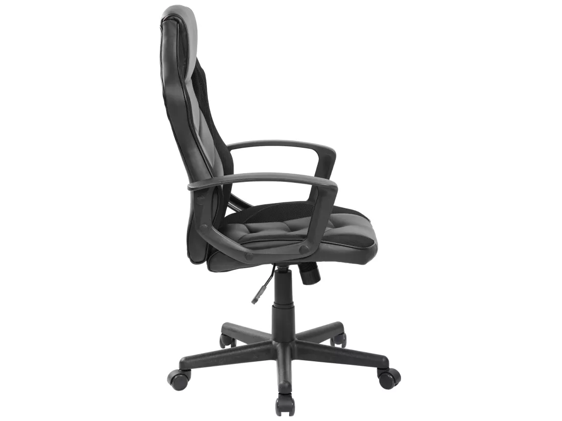 Fauteuil de jeu Fauteuil de bureau exécutif en cuir synthétique noir
