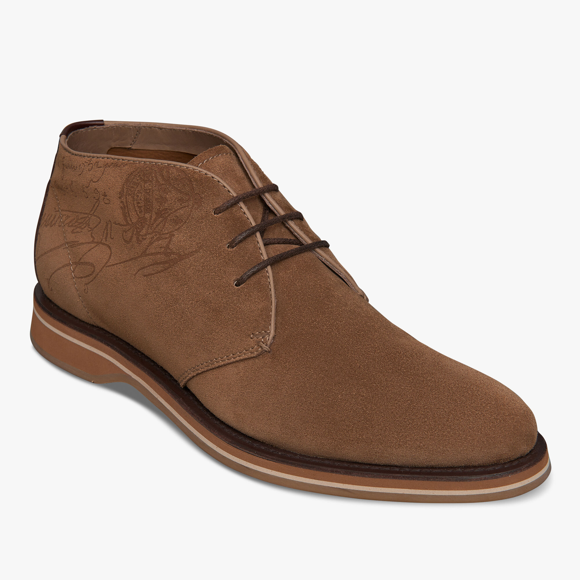 Bottine Chukka Alessio En Veau Velours Scritto