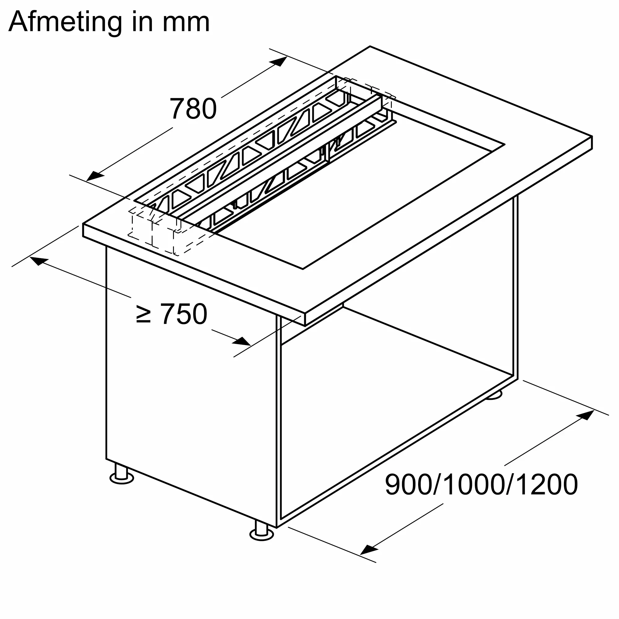 installatie toebehoren 780 mm DSZ8WW1Y2 • 17005506