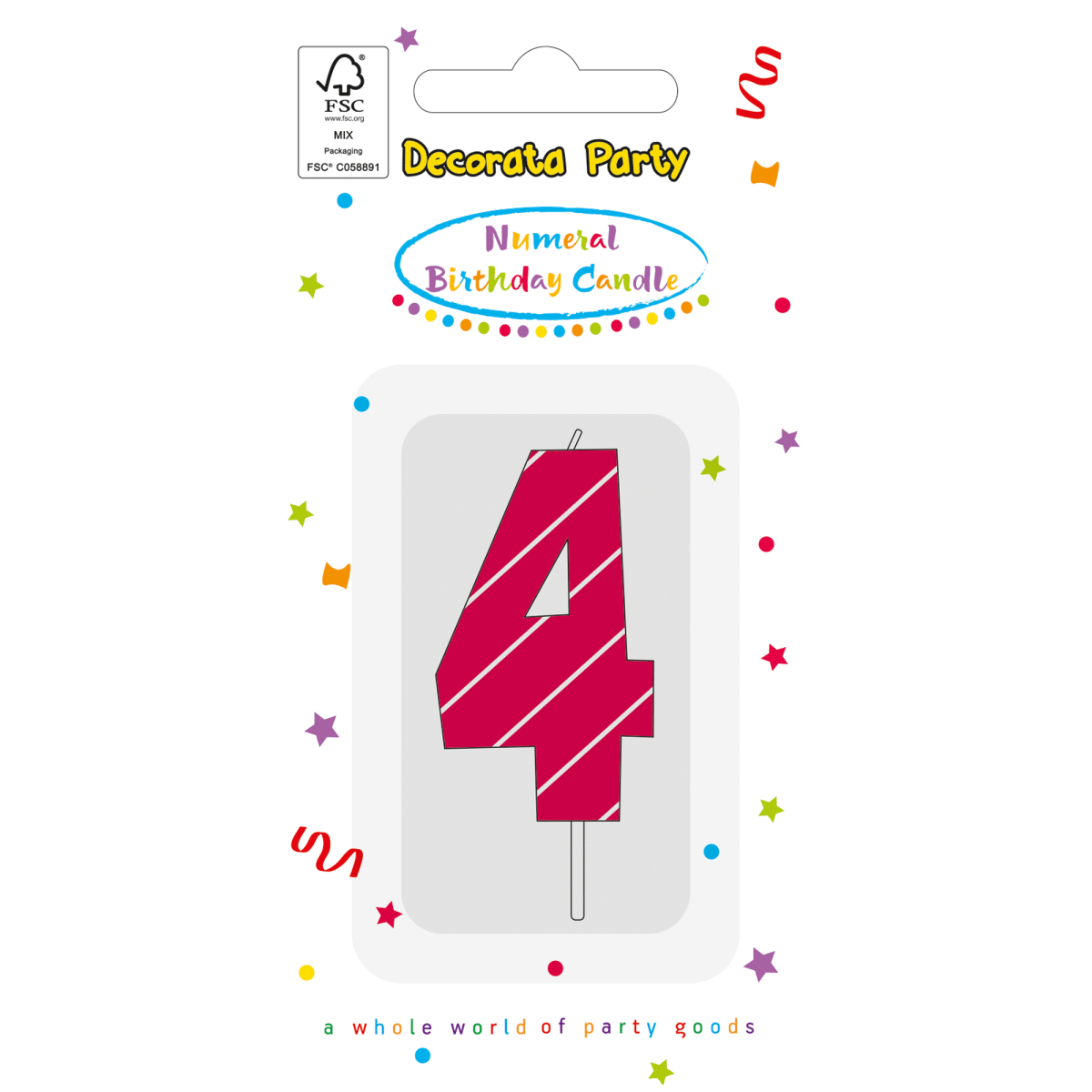 4 Jaar Kaars Roze