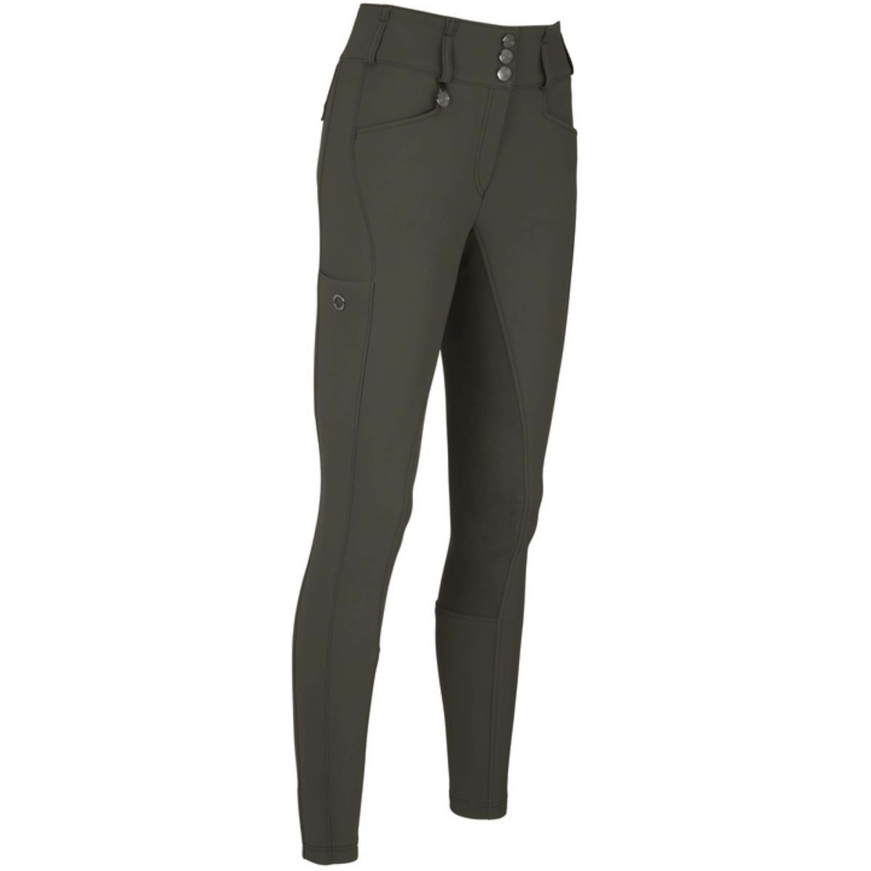 Pikeur Rijbroek New Candela Full Grip Flex Faux Leather Deep Khaki