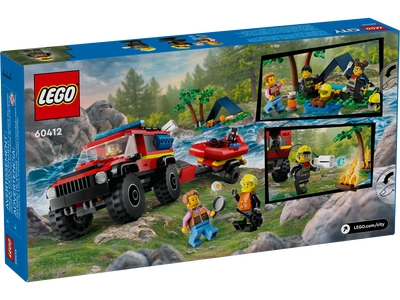 LEGO 4x4 brandweerauto met reddingsboot (60412)