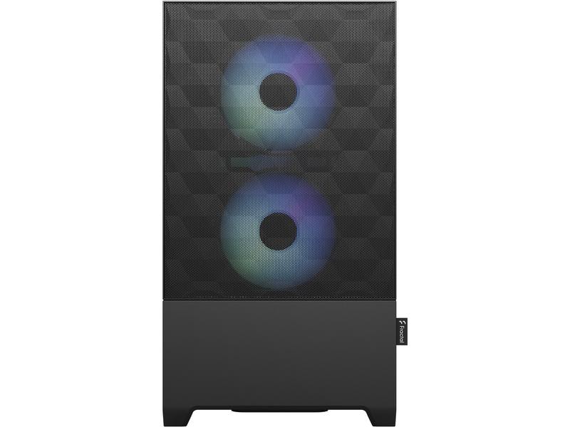 Fractal Design PC-Gehäuse Pop Mini Air RGB TG Schwarz Eleganter Gaming-Mini-Tower mit Sichtfenster und RGB-Beleuchtung