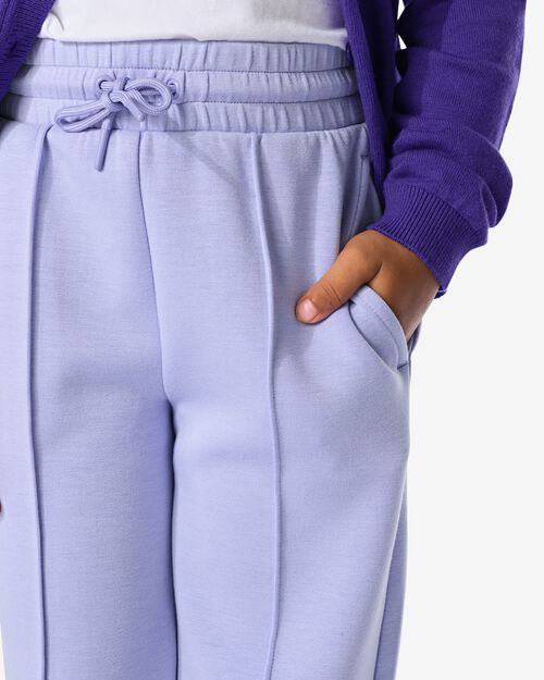 pantalon enfant avec couture décorative violet