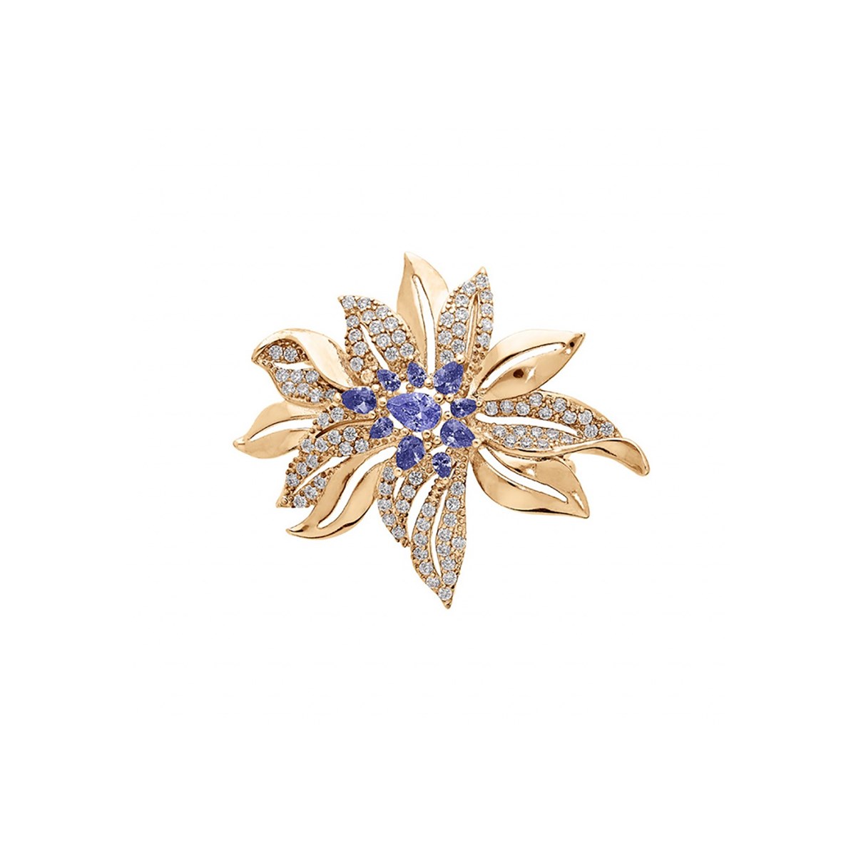 Broche Fleur - Plaqué or