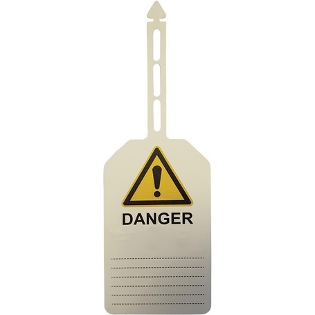Plaquette d'Inspection Danger - 85 x 145 mm - Polyester