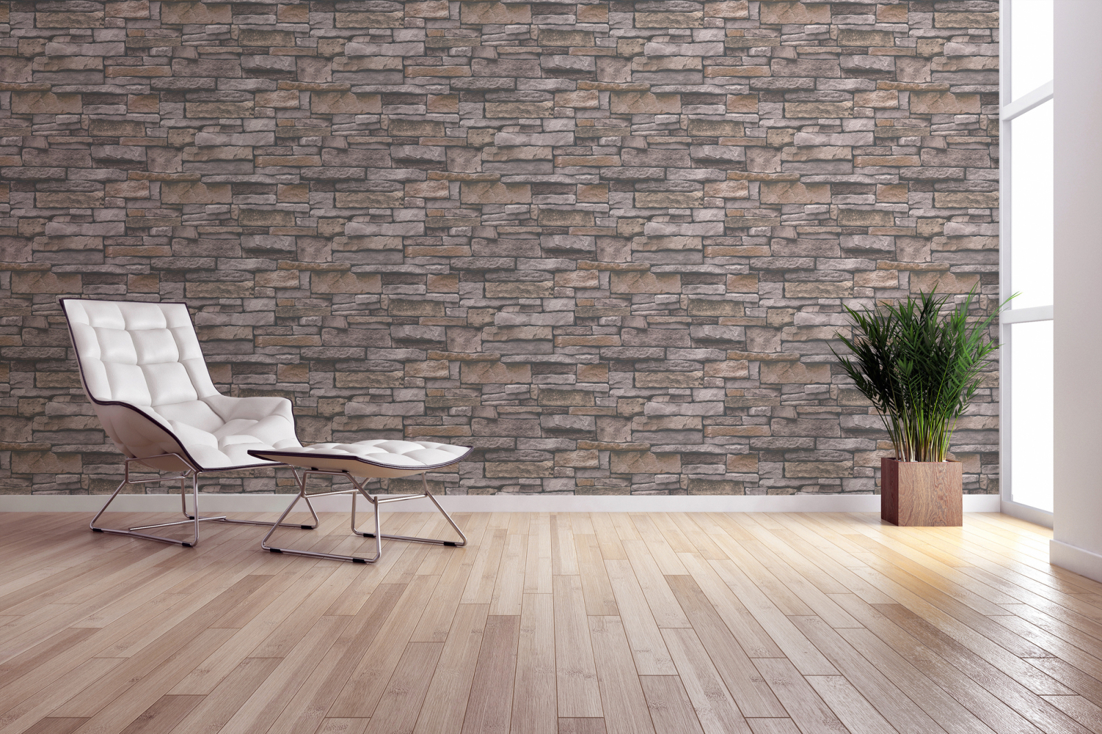 A.S. Creation Vliestapete BRICKS & STONES - beige-braun - Steinoptik - 10 Meter