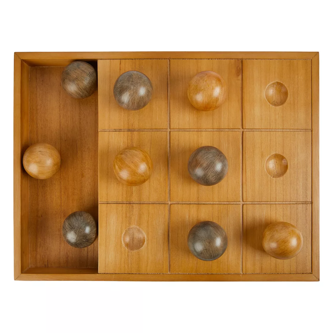 Jeu Morpion Bois (40 x 30 cm) Jehan Marron