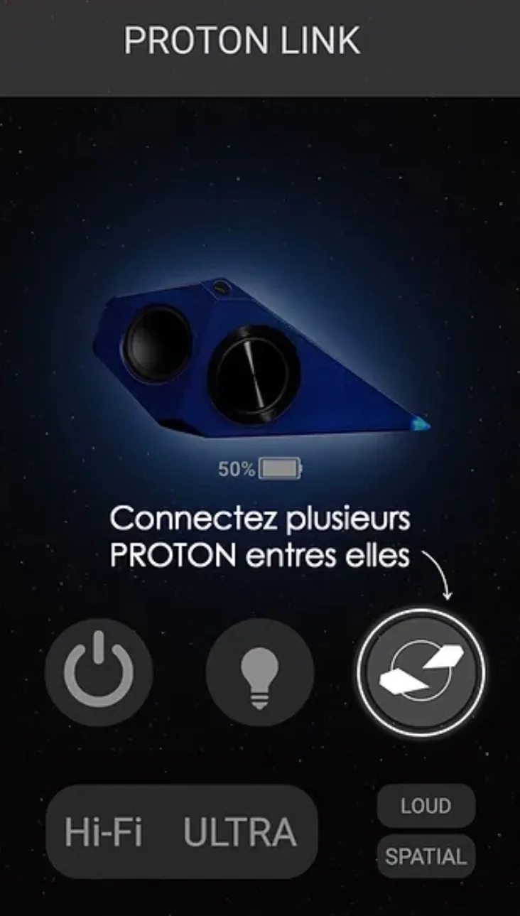 French Acoustics Proton V2 Bleu Enceintes Bluetooth portables