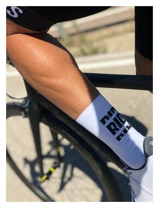 Chaussettes Çois 'Thank God it's Rideday !' Blanc