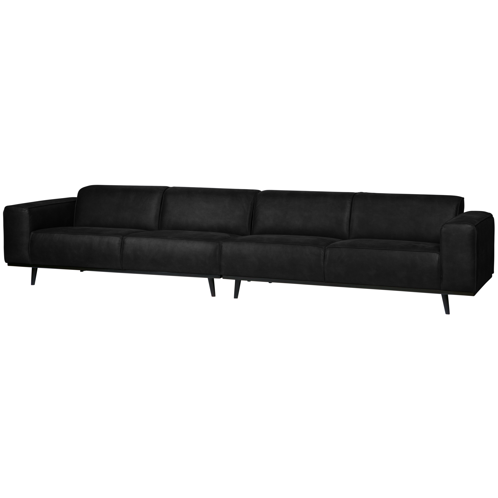 4-zits bank Statement XL Statement XL 4-Zits Bank - 372 cm - Suedine - Zwart