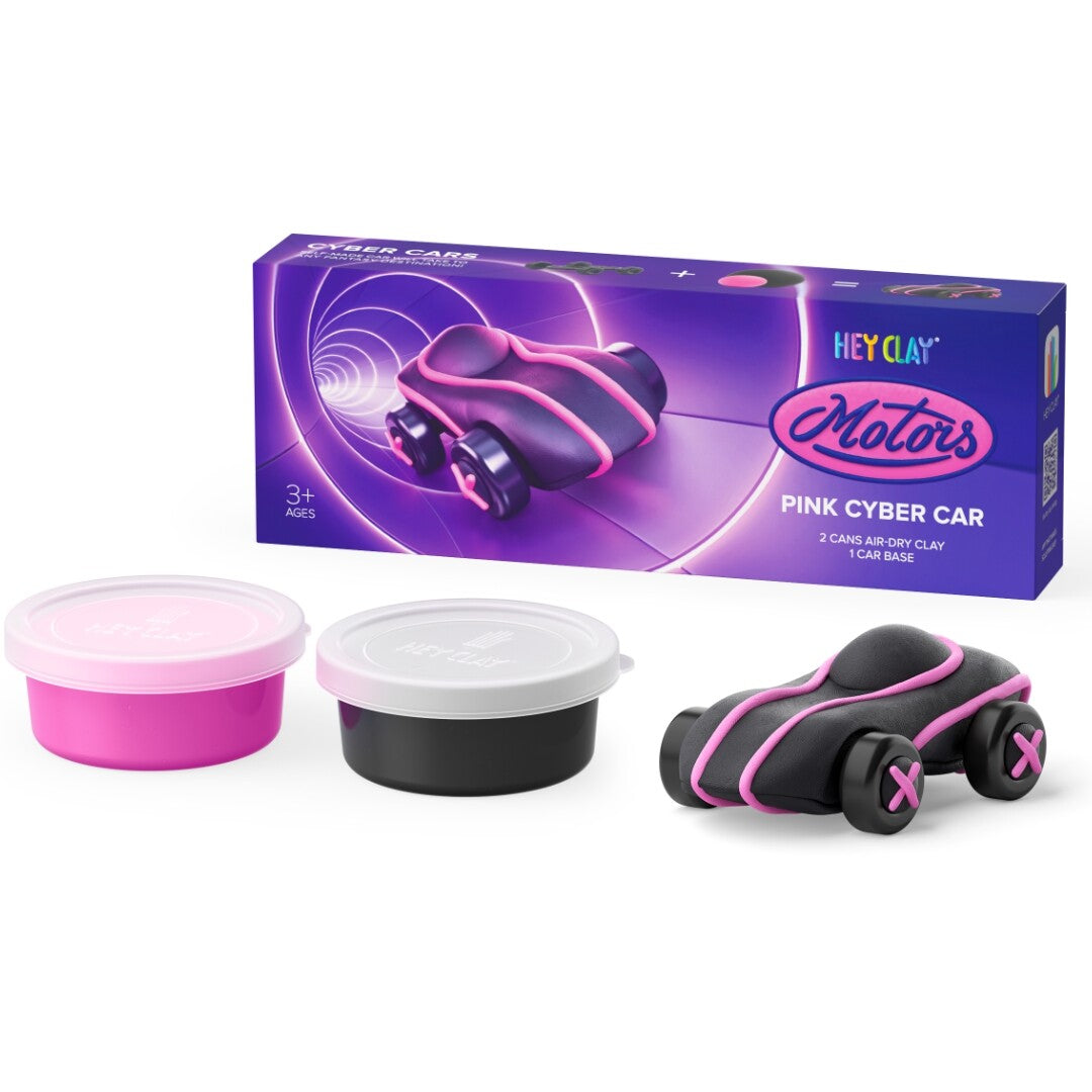 Hey clay boetseerklei motors - pink cyber car