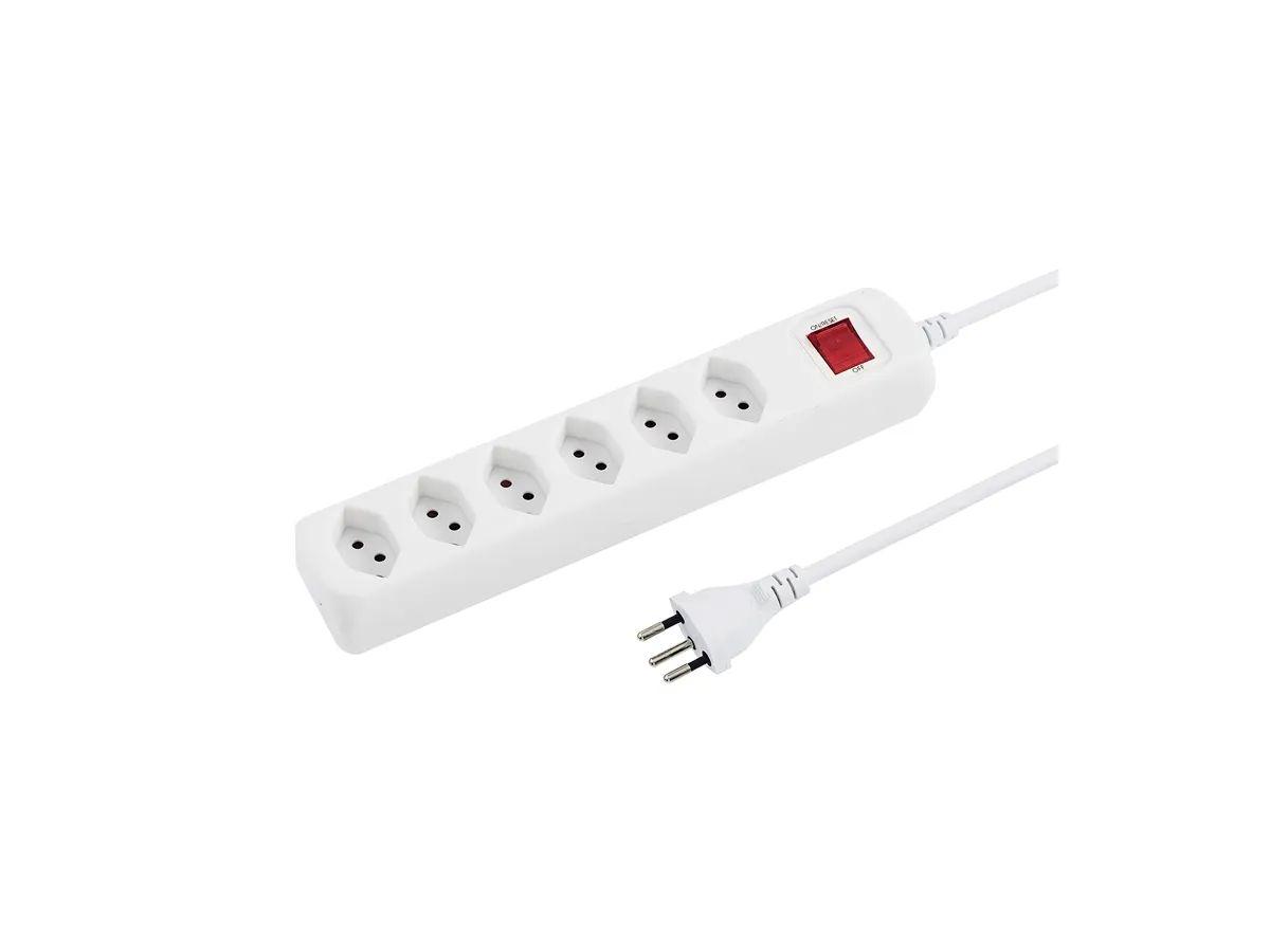 PRISE MULTIPLE POWER EASY 1.5M BL 6XT13 AVEC BREAKER SWITCH