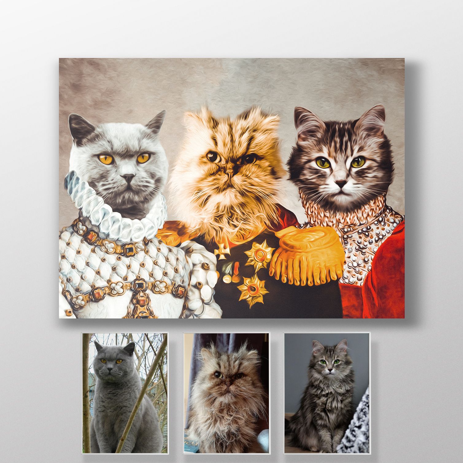 Retrato personalizado de animal de estimação em tela, história do seu pet, com direitos autorais.