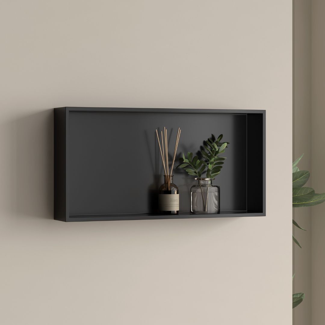 Best Design Bandy nero opbouwnis 60x30x8cm mat zwart