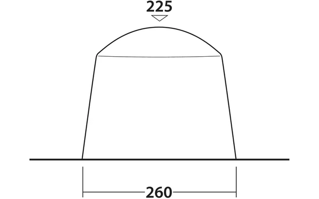 Outwell Dakota Schelter M Wind und Sonnenschutz 2,6 x 2,6 Meter