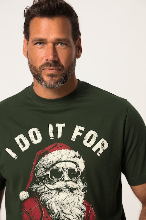 JP 1880 T-Shirt, Halbarm, X-Mas Print, Rundhals, bis 8 XL