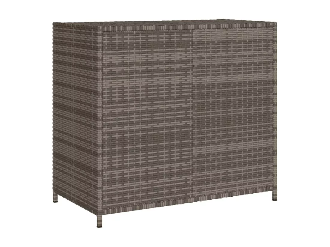 Armoire de rangement de jardin gris 83x45x76 cm résine tressée