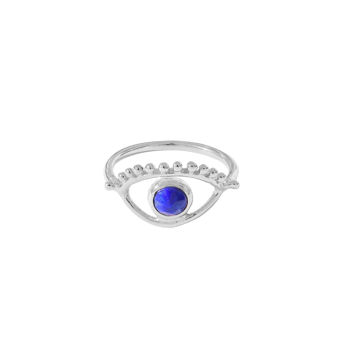 Bague oeil en argent et lapis lazuli AJNA