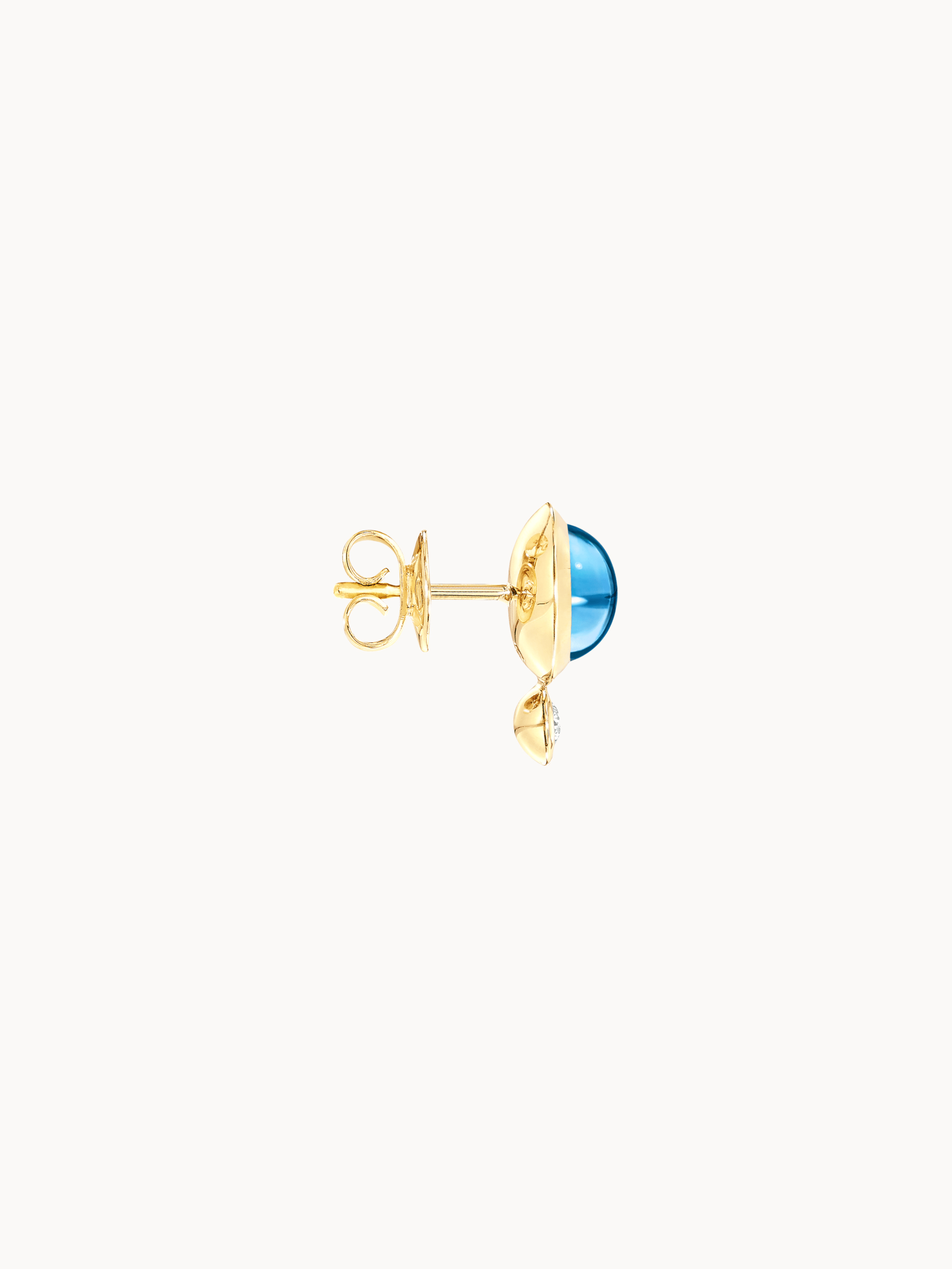 TAMARA COMOLLI Ohrringe OHRRINGE BOUTON SWISS TOPAZ / CLASSIC aus 18 Karat Gelbgold Swiss Topas