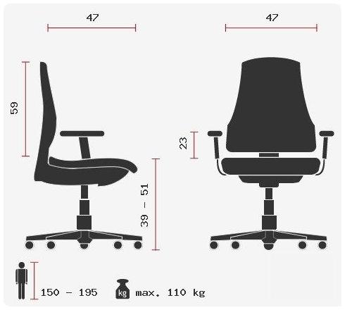 Profi Bürostuhl HJH SOLUTION PRO AL.B2 Stoff mit Armlehnen Topstar