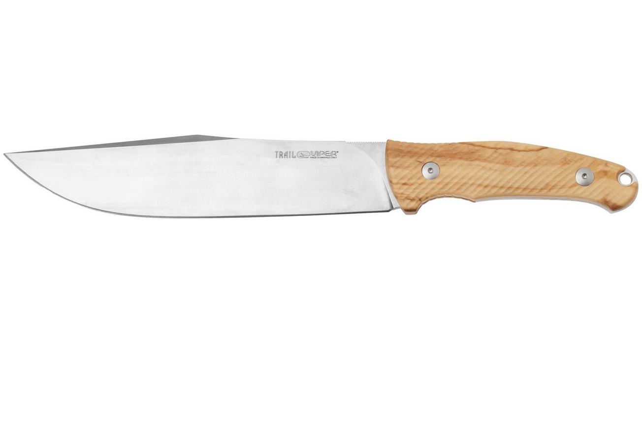 Viper Trail VT4068UL Satin N690, Olive Wood, vaststaand mes, Jens Anso design