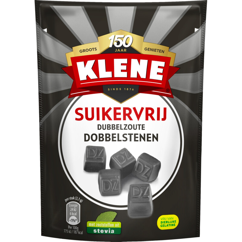 Klene Suikervrij dubbelzoute dobbelstenen