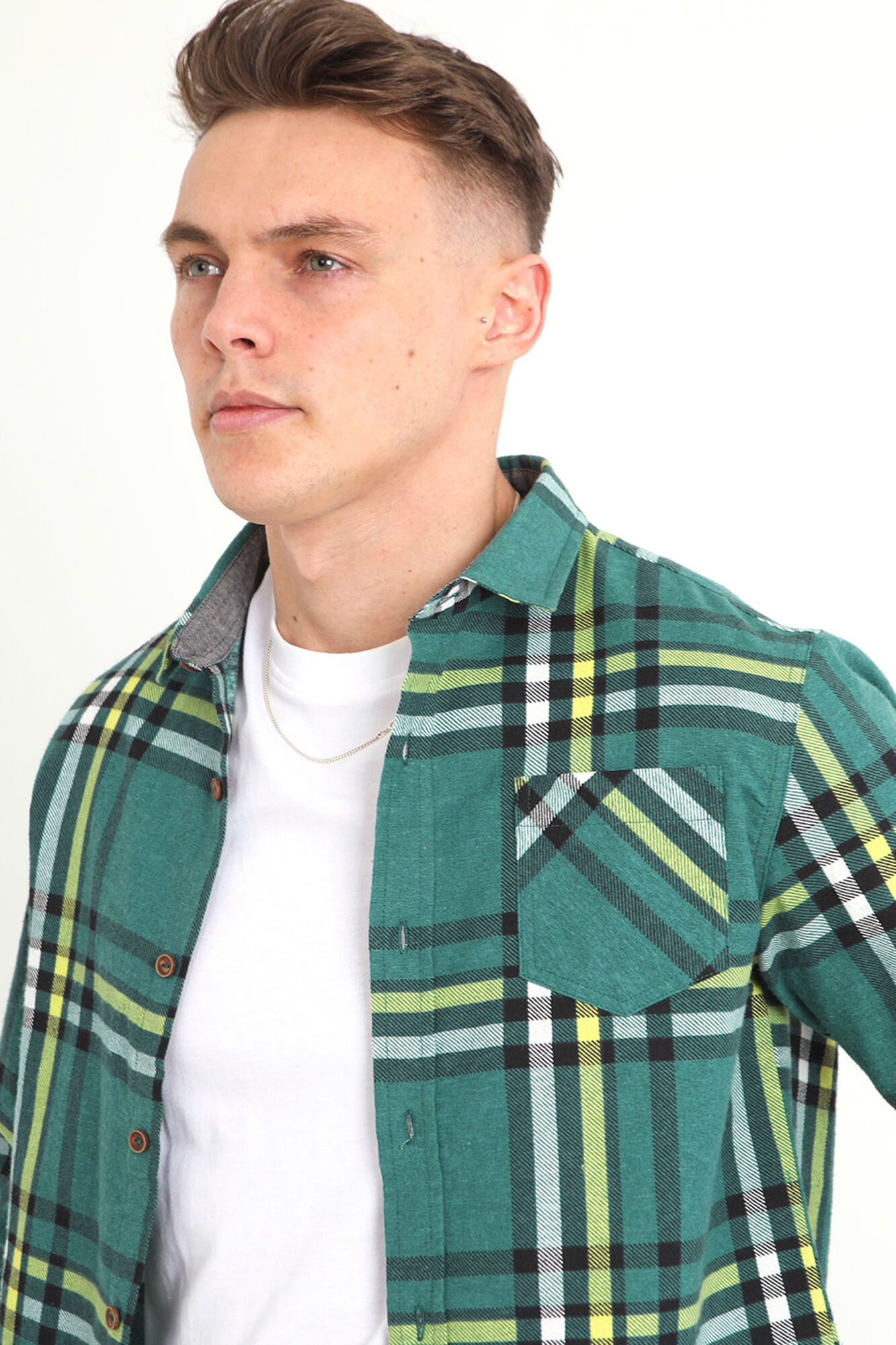 Camisa xadrez com bolso