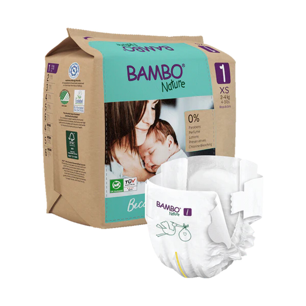 Bambo Nature Luiers Maat 1 (2-4 kg)22 stuks