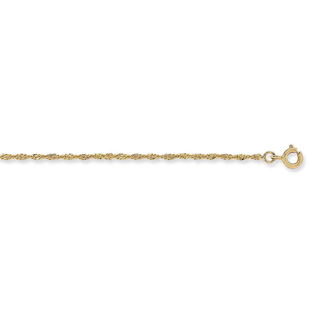 Chaîne Brillaxis maille singapour 1.6mm or jaune 9K
