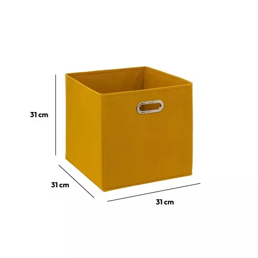Panier de rangement (31 x 31 cm) Helena Jaune Moutarde