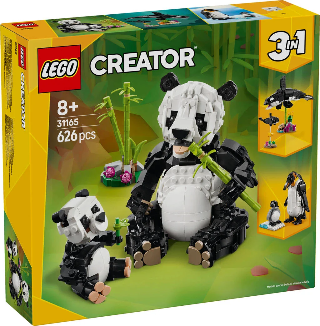 Vrolijk zwart-wit bestaat toch!3in1 Wilde dieren: pandafamilie speelset 31165