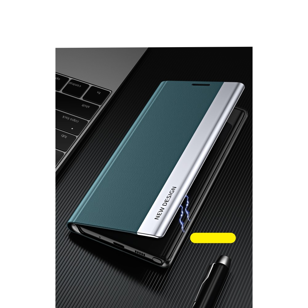 Samsung Galaxy S22 5G Leder Tasche Flip Cover   Magnetverschluss - Blau