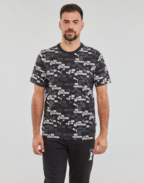 Puma - ESS+ LOGO LAB AOP TEE - Noir / Gris