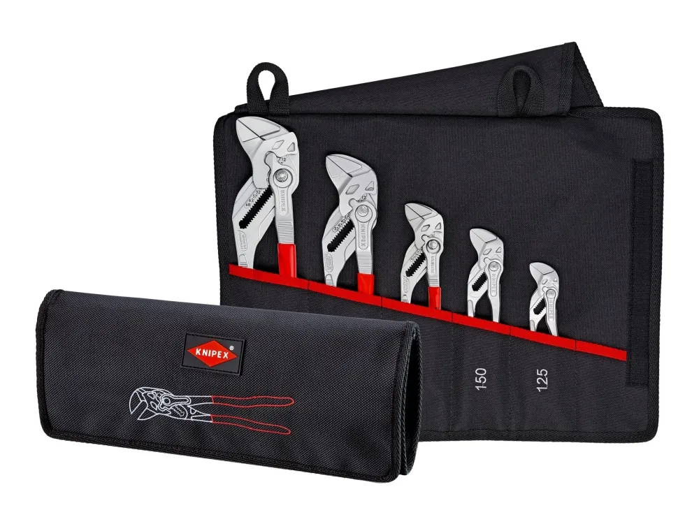 KNIPEX - Tunge og rilletangssæt - 5 stykker - i værktøjsrulle