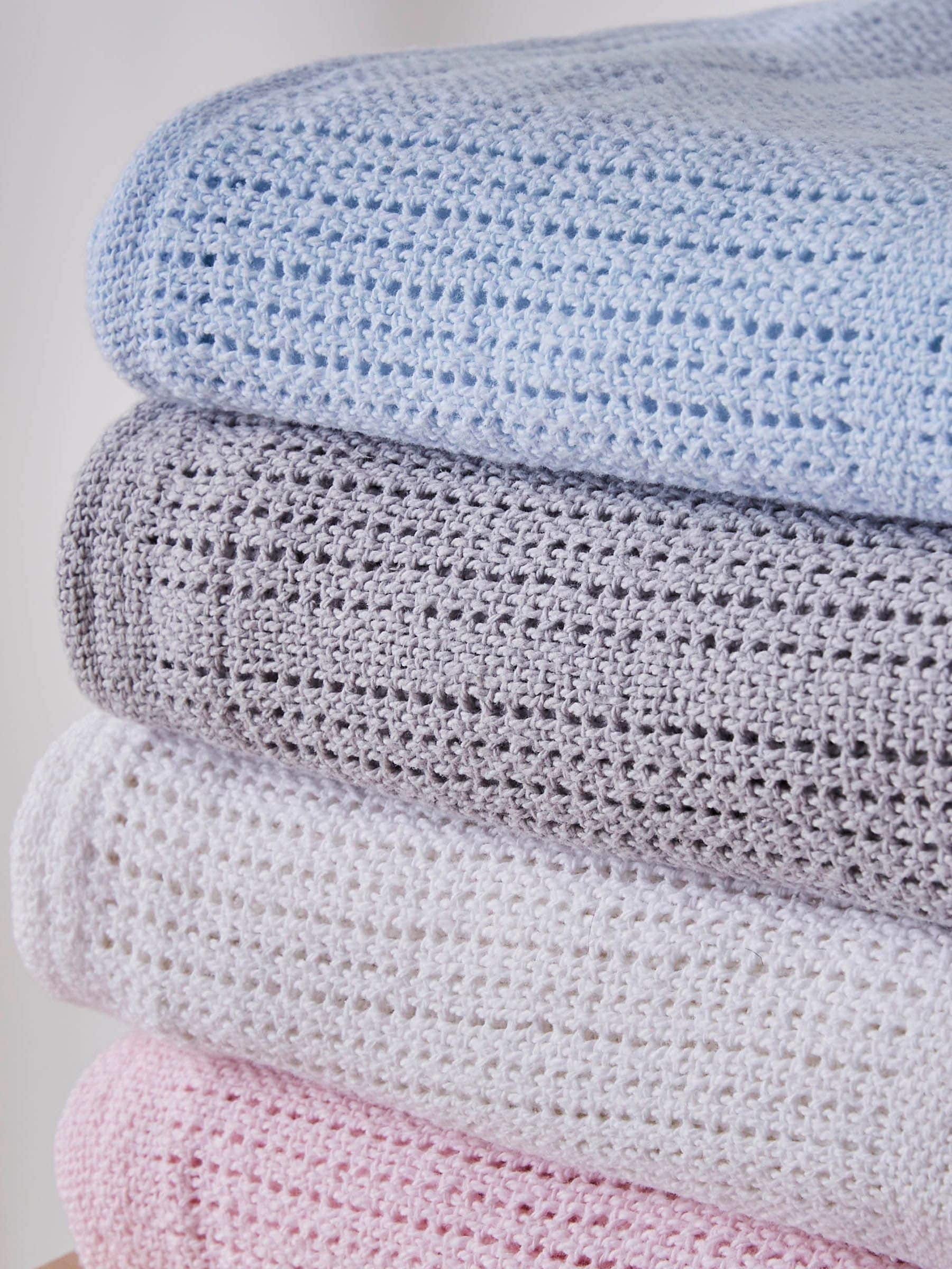 Clair De Lune Large Cellular 100% Cotton Blanket