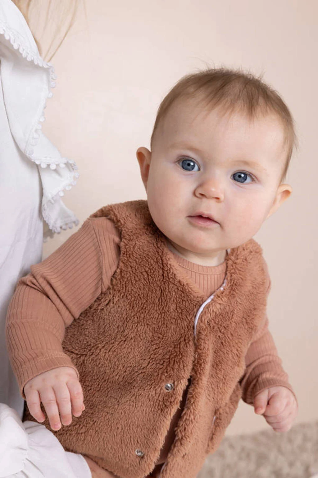 Petite Maison teddy gilet bruin