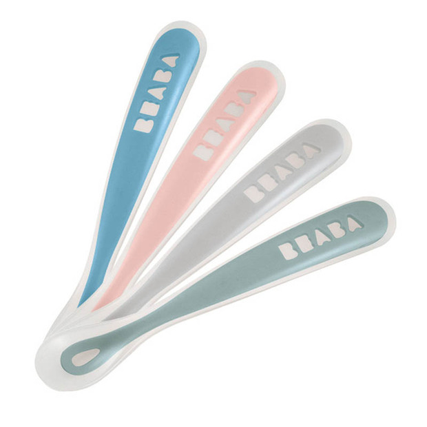 Lot de 4 cuillères silicone 1er âge Wendy - BEABA