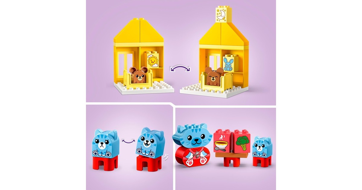 LEGODUPLO - Dagelijkse gewoontes - Eten en slapen Constructiespeelgoed  (10414)