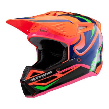 Casque cross Alpinestars SUPERTECH S-M3 - DEEGAN - ENFANT - Orange / Violet