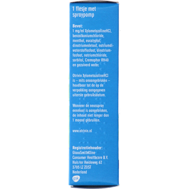 Otrivin XylometazolineHCI 1 mg/ml menthol