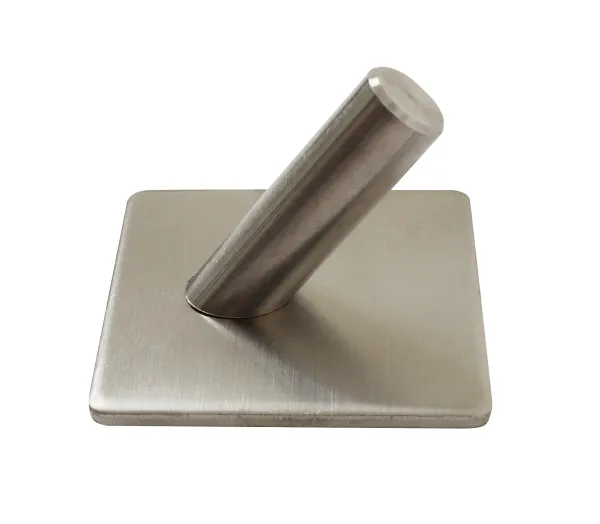 HOME It® selvklæbende enkelt krog i rustfrit stål 4 x 4 cm børstet krom