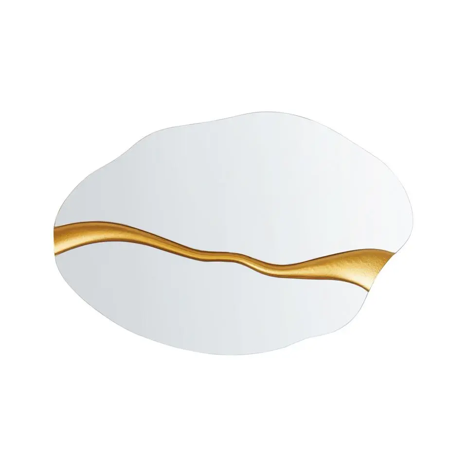 POIVRES - Wandspiegel - Goud - 60 x 90 cm - Glas