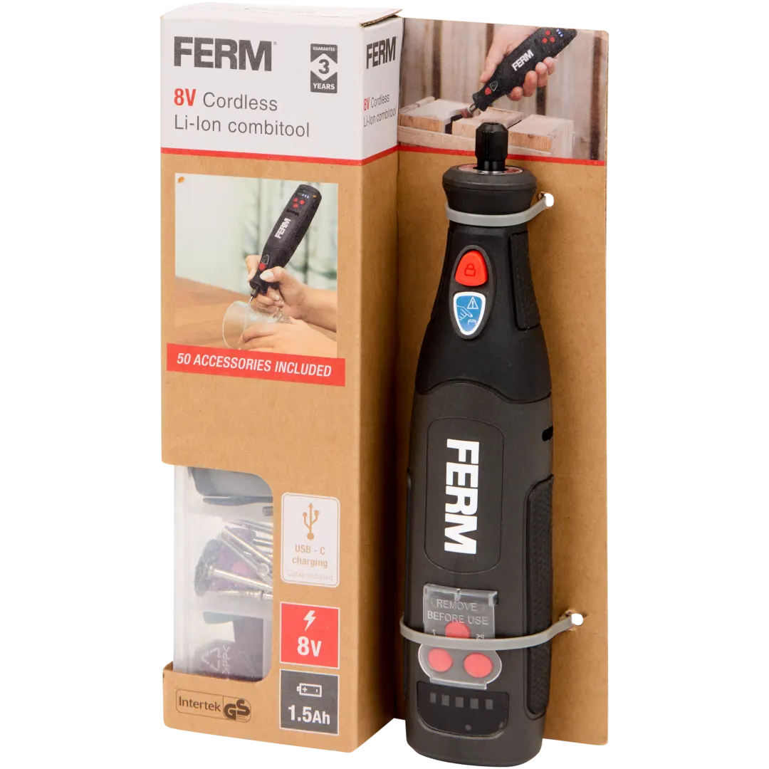 FERM combitool 8 volt | incl. accessoires