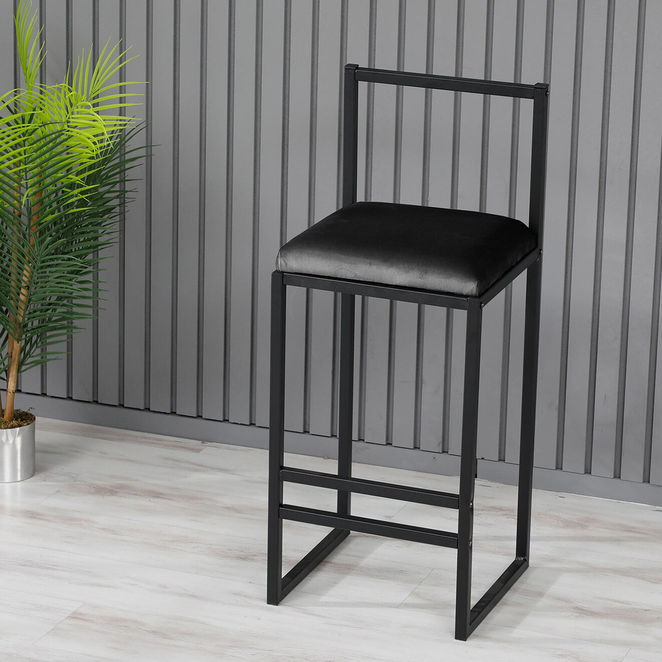 Homitis Chaise haute Nordic noire - 35x80 cm