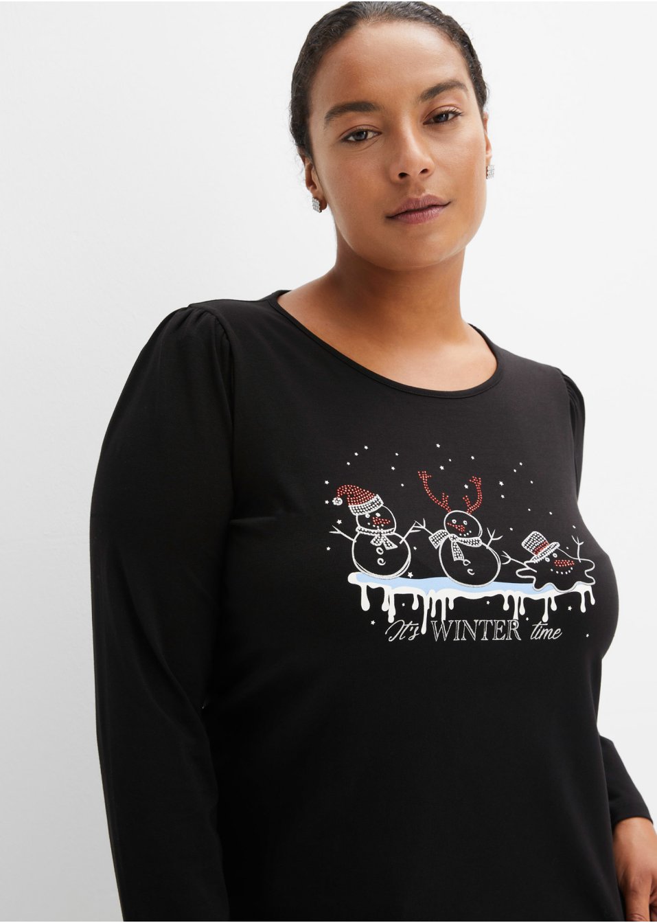 T-shirt manches longues avec motif de Noël