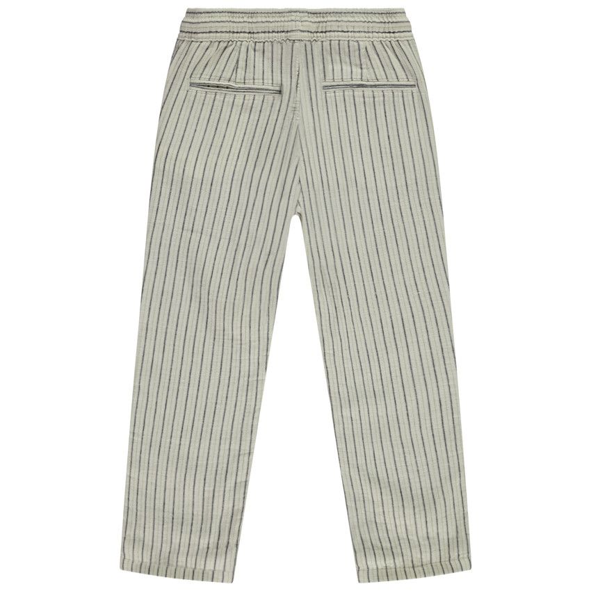 Pantalon rayé à taille élastiquée pour garçon - Vert