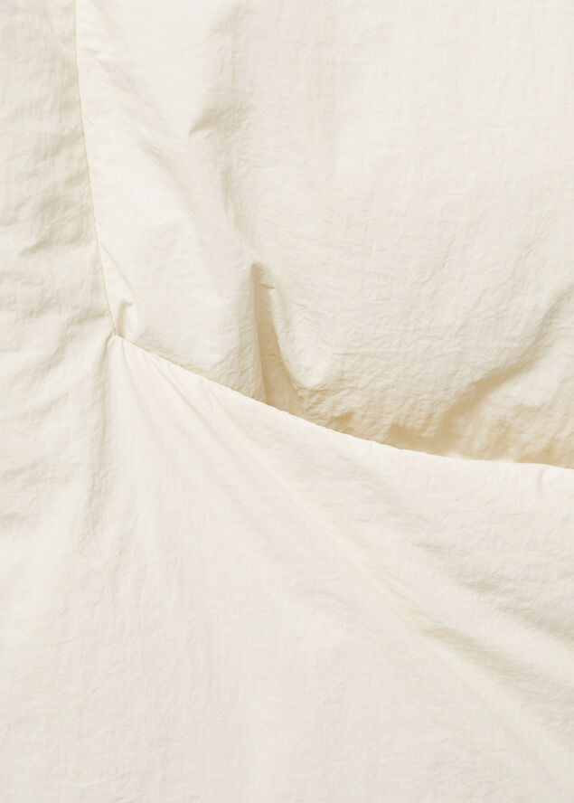 MANGO Hood quilted coat Natural white