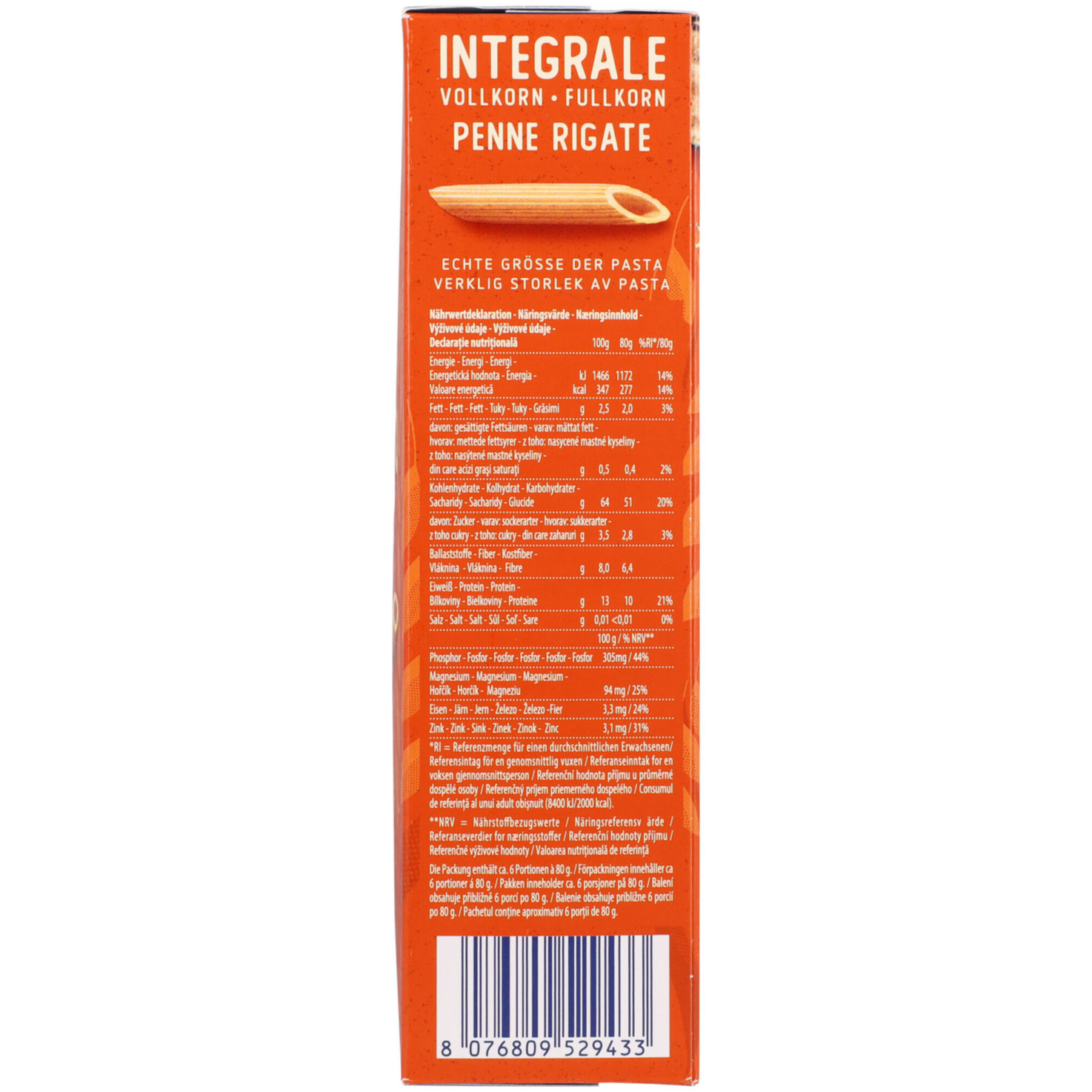 Barilla Integrale Penne Rigate Vollkorn
